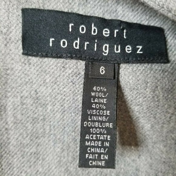 Robert Rodriguez Gray Wool Twist Front Work Dress - Picture 3 of 4